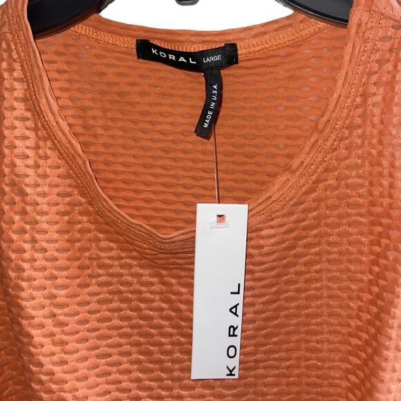 NWT! Koral Mayra Netz Tie Muscle Athleisure Gym Chic Tank - Size Large - Picture 8 of 12